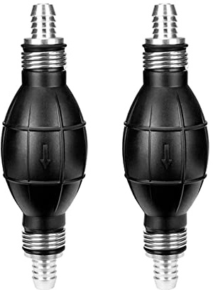 ETOPARS 2Pcs 12mm Fuel Pump Primer Bulb Hand Primer Diesel Gas Petrol Engine Oil Line Pump Feul Pipe Pump Rubber Aluminum Car Boat Marine