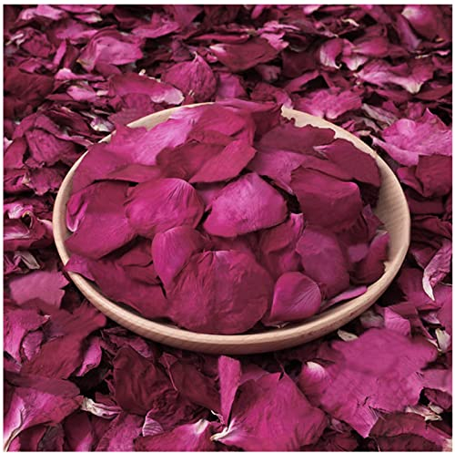 Colexy 200g Natürliche Getrocknete Rosenblätter Natürliche Rote Rosen Echte Blume Trockene Rote Rosenblüte für Fußbad Körperbad Spa Hochzeit Konfetti Heimduft DIY Handwerk Zubehör