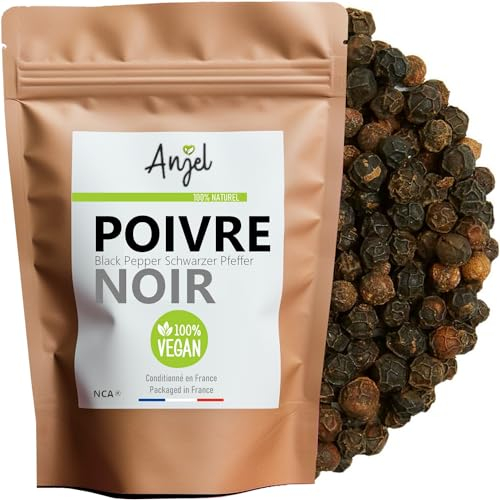 Poivre Noir du Vietnam 100% Naturel - Poivre Grains Entiers Poivre Sauvage Goût Puissant - NCA (100)