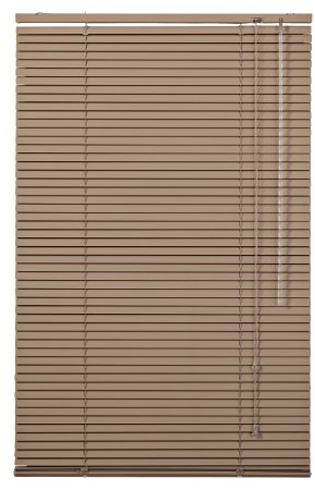Lichtblick Aluminium Jalousie, Alu-Jalousie mit Klemmträgern und Wandmontageclips für Fenster und Türen Braun, 45 cm x 130 cm (B x L)