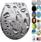JNGLGO Toilettendeckel WC Sitz mit Absenkautomatik Antibakterielle Toilettensitz mit Klodeckel Oval Klobrille Duroplast für einfach Reinigung, Tautropfen