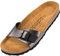 Palado Pantoletten Damen Malta Arizona – gefertigt aus hochwertigem Material – moderne Metallic-Oberfläche – weiches Veloursleder-Fußbett Anthrazit UK10 - EU44