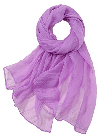 Bufandas Mujer Bufanda de Seda Casual de Verano para Mujer Pañuelo de Seda Liso Multicolor Bufanda Regular Fina de Gasa Bufanda de Protección Solar