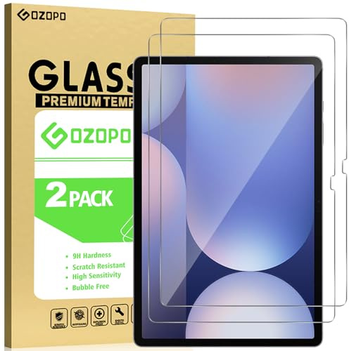 GOZOPO Tempered Glass Film for Samsung Galaxy Tab S10 Plus 12.4 inch, Scratch Resistant Screen Protector for Galaxy Tab S10+ /Tab S9 Plus/ S9 FE Plus 12.4