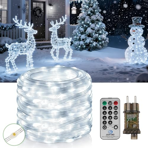 Buudala Cadena de Luces de Navidad, 30M 300 LED Guirnalda luminosas de Interior Exterior, IP67 Luces Arbol Navidad Decoracion, 8 Modos Guirnaldas Luminosas para Fiestas Jardín Patios Bodas