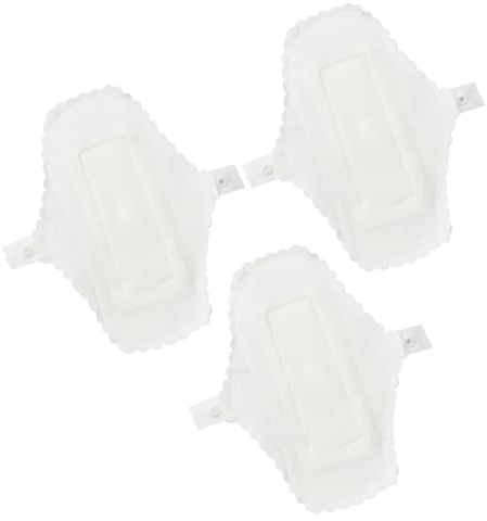 WEKAMOS 3 pezzi Assorbenti Igienici Riutilizzabili in Cotone Fodera per Mutandine Lavabili Bianco Protezione Comoda e Pratica per Donna in Viaggio