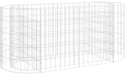 vidaXL Gabionen Hochbeet Steinkorb Pflanzkorb Gabionenkorb Pflanzkasten Pflanzkübel Pflanzbeet Garten Verzinktes Eisen 120x50x50 cm