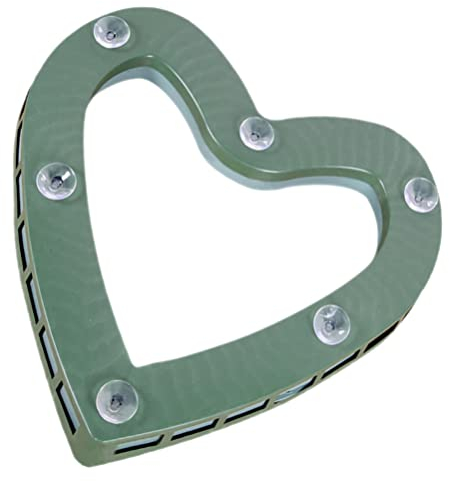 PATKAW Nasses Blumenschaum Blumenhalter Mit Saugnapf 1 Stk. Blumenkäfig Hochzeitsblumenständer Herzförmiger Steckschaum Blumengestecke Halter