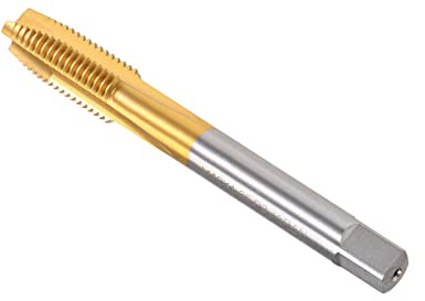 CoCud Espiral Punto Taps Métrico M10 X 1.25 Hilo Recubierto Titanio Acero Alta Velocidad 6542 Tornillo Fresado Roscado Tapa (Aplicaciones: para Máquina Taladrado Rosca) 1 Ud