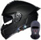 Modularer Motorrad-Bluetooth-Helm, ECE-Zugelassener Integral-Klapphelm, Doppel-Integralvisier-Erwachsenenhelme Für Männer Und Frauen, Mit Bluetooth-Gegensprechanlage H,XXXL63-64CM