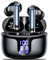 Wireless Earbuds Bluetooth 5.3 Headphones in Ear with 4 ENC Noise Cancelling Mic 2025 New Ear buds 42h Playtime HiFi Stereo Deep Bass Earphones IP6 Waterproof LED Display Bluetooth Earbuds USB-C Black