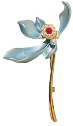 Fiocias Broche de flores, alfiler de solapa de flores para abrigo, boda, ropa de diario, trajes para damas