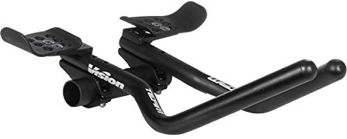 Vision Team Clip-On Aero Bar - Alloy 31.8mm J-Bend Ergonomic Race-Performance Carbon Fiber Aero Design, Adjustable 230-270mm for Road & Triathlon Bikes, Black