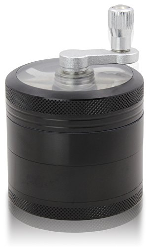 DCOU Handkurbel Premium Mühle unzerbrechlich CNC Aluminium Metall Mahler Schleifer 4 Teile Ø55mm