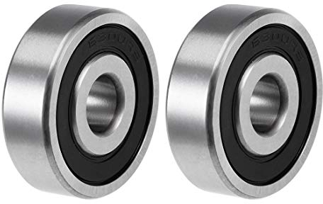 sourcing map 2 Stück Kugellager 6300-2RS Z2 Doppelt Geschirmt Rillenkugellager Kohlenstoffstahl Lager 10mm X 35mm X 11mm