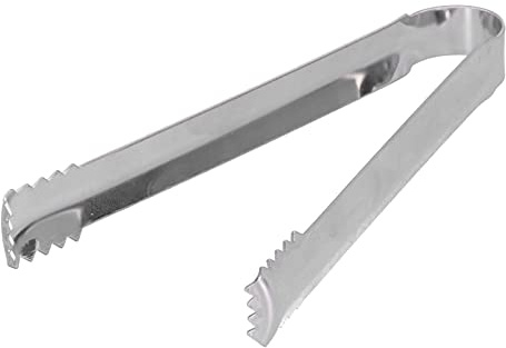 Pinza para Cubitos de Hielo de Acero Inoxidable, Mini Pinzas para Servir de 6.3 '' Pinzas para Hielo de Azúcar con Dientes para Servir Comida de Barbacoa Cocina Bar Restaurante