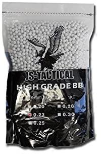 JS-TACTICAL Busta 1 kg Pallini Fucili E Pistole Softair Softair 0.23G Bianchi JS-BB0.23