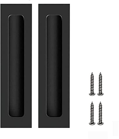 2 Piezas Manilla para Puertas, Tiradores de Puertas Correderas Manilla de Puertas de Aleación de Aluminio Manija de Puerta Empotrado para Muebles Armarios Gabinete Cajón