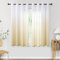 CUTEWIND Farbverlauf Vorhänge mit Ösen Transparente Gardinen Tüll und Voile Dekoschal für Fenster Schlafzimmer und Wohnzimmer 2er Set 137x140cm (HxB) Weiß-Beige