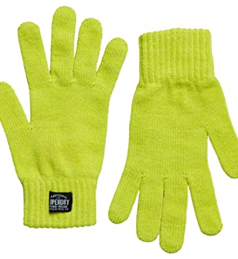 Superdry Damen Klassische Strickhandschuhe Handschuhe, Grün (Evening Primrose Green), S-M