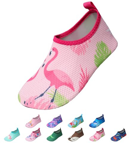 EDOTON Enfants Garçons Chaussures Fille Chaussures Aquatiques de Plage Chaussures d'eau Séchage Rapide Antidérapant Pieds Nus pour Piscine Surf Sport Yoga