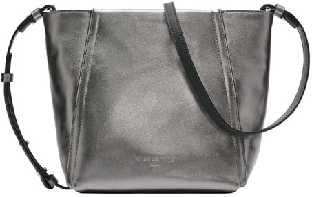LIEBESKIND BERLIN Schultertasche Umhängetasche Chudy Hobo Bag Silver Stone dunkelgrau