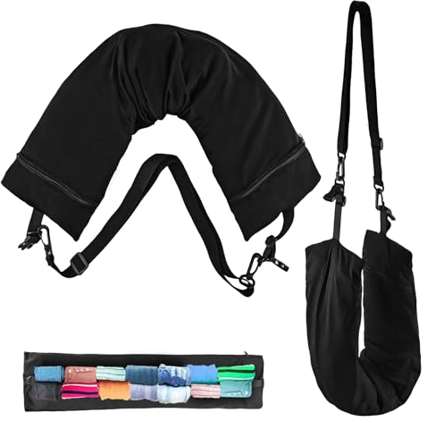 OXRXRO Nackenkissen Befüllbar Reise, Nackenkissen Flugzeug Kein Füllstoff, Befüllbares Nackenkissen Flugzeug, U-Förmiges Reise Nackenkissen für Flugreisen, Autoreisen (Kein Füllstoff)