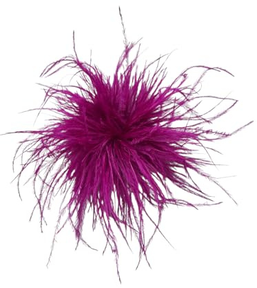 Broche Pin de Solapa Broche Flor Plumas de Avestruz Ramo Pluma Tela Lila