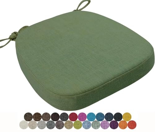 Chair Cushion Kitchen, Memory Foam Chair Pads, 40x38/43x40/43x42cm with Ties Non-Slip Chair Pads，Outdoor Indoor Seat Cushion for Dining Office Garden Chair(Color16,40x38x3cm)