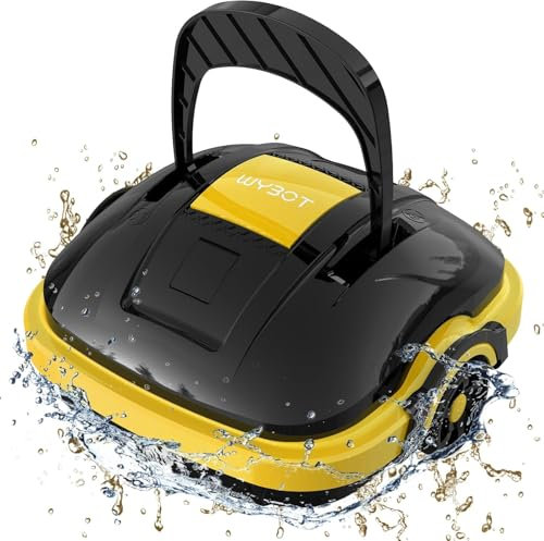 WYBOT Robot per piscina, batteria con doppio motore, parcheggio autonomo, forte assorbenza, pulitore automatico per piscine da montaggio/incasso fino a 50 m²