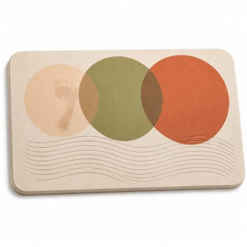 PIPISS HOME Tappeto bagno diatomite antiscivolo 60x39 cm – Asciugatura istantanea e igiene quotidiana – Tappetino doccia in pietra minerale naturale antimuffa