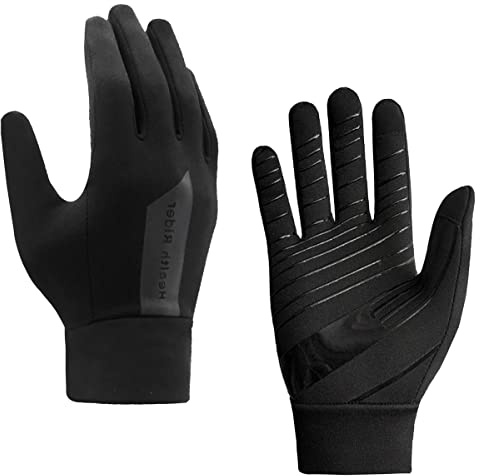 Azarxis Guantes de Ciclismo de Invierno con Pantalla Táctil a Prueba de Viento para Clima Frío Correr Senderismo Hombres Mujeres (02 - Negro, XL)