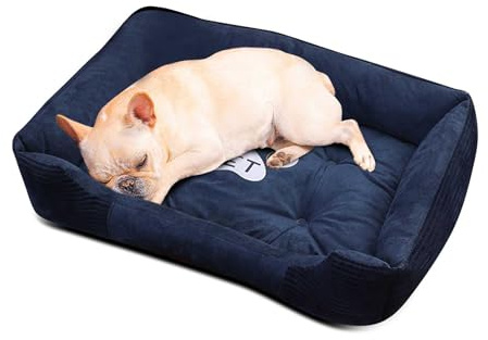 PETCUTE Hundekorb Hundebett Grosse Mittlere Kleine Hunde Waschbar Hundematte Weich Hundeschlafplatz Flauschig Hundebetten mit Kleines Kissen XS-45×30×15CM