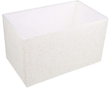 OSALADI Stofflampenschirm Leinen ?er Quadratischer Lampenschirm Handgefertigter E27 Einfacher Stoff- Lampenschirmersatz Leinen- Lampenschirm für Tisch- Stehlampen Beige Lampenschutz