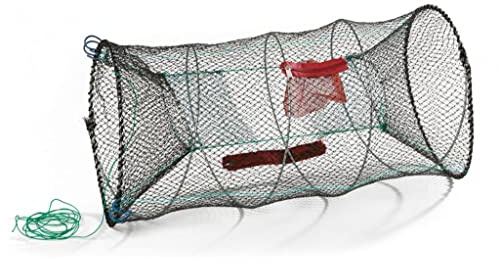 Nassa engaño plegable con contenedor para pastar Nassa 90 cm porta peces de pesca mar anguilas langosta barco cefali flotante red de pesca plegable engaño trampa camarones