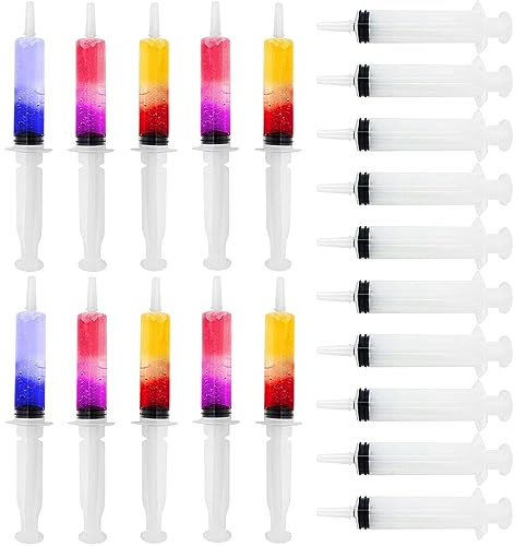 60ml Jeringas de Plastico Reutilizables 10pcs,Jeringas para Chupitos