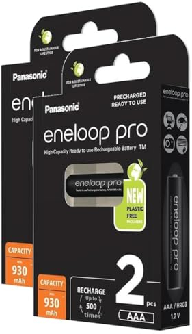 Eneloop Pro Wiederaufladbare Micro 930mAh AAA Ni-MH Akkus 2 Stück