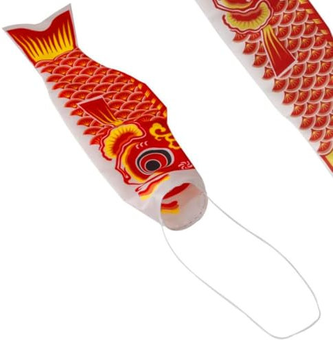 1 paquet de manche à air pour carpe rouge, banderole de carpe japonaise, drapeau de voilier, décoration de jardin réaliste, drapeau de poisson, décoration murale colorée, moulin à vent de jardin