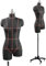 ylpddmm Schaufensterpuppe Körper weiblich, Bekleidungsform Nähen Schaufensterpuppe Torso weibliche Schaufensterpuppe Feste Schaufensterpuppe Kleidungsform mit Metallrolle zum Nähen,XXL-Model88-Black