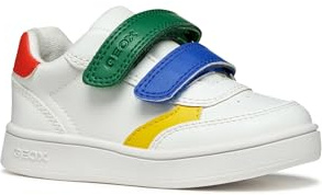 Geox Scarpe da Ginnastica B ECLYPER Boy A, Bianco/Verde, 24 EU