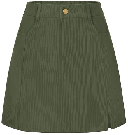 Belle Poque Gonne a coste da donna, a vita alta, svasate, con tasche