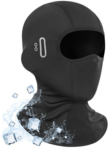 FDHBDF Cagoule d'été pour moto, homme et femme, respirante, rafraîchissante, avec protection UV et fentes pour lunettes, cagoule, vélo, extérieur, sport, travail
