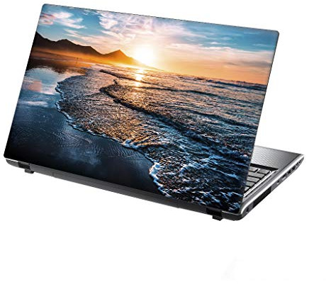 TaylorHe 15,6 Autocollants en vinyle coloré avec motif pour ordinateur portable (38cm x 25,5cm) Laptop Skin coucher de soleil sur l'océan, nature