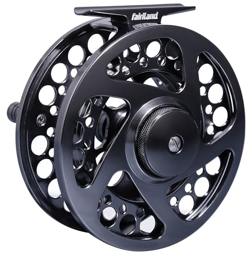 fairiland TURMAX MK2 Fly Reel Large Arbor CNC-Machined Fly Fishing Reel 3/4, 5/6, 7/8, from Bar Stock Aluminum with Sealed Carbon Drag (5/6wt)