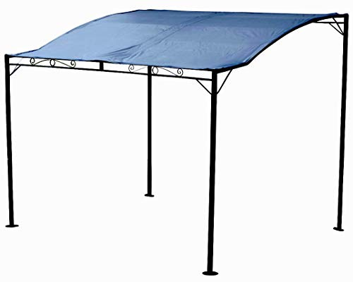 ASS Wand Anbau Pavillon Gartenpavillon Anlehn Pavillon 3 x 2,5 Meter mit Dach 100% wasserdicht UV30+, Farbe:Anthrazit