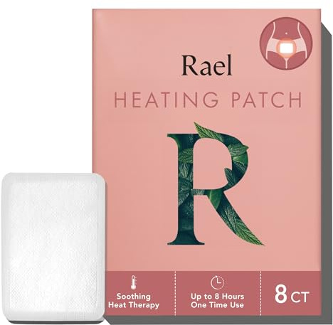 Rael Herbal Heating Patches - Period Cramps, Ultra Thin Design, On The Go Size (8 Count)
