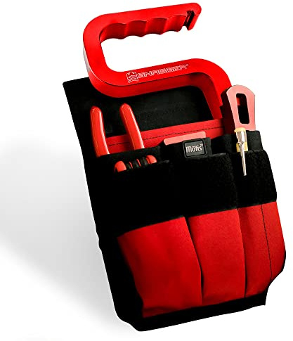 Motis Fire Pocket Organizer Pouch with Webbing Carry Handle, Durable Tool Pouch Organizer for Firefighter Tools, Tool Kit Bag, Equipment not Included