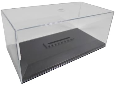 - Lotto di 10 scatole con Coperchio + Base per Auto in Miniatura da Collezione 1/43 - vetrinetta in Cristallo Acrilico -
