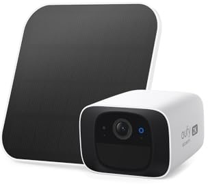 eufy Security SoloCam C210 with Solar Panel, Wireless Outdoor WiFi Surveillance Camera, 2K Resolution, 2.4GHz Wi-Fi, No Monthly Fee, White., T8B00