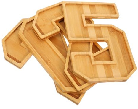 Ciieeo Multifunktionales Holztablett Aufbewahrungsteller in Zahlenform Snackaufbewahrung Küchenaccessoire Für Freunde
